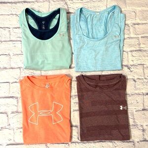 Under Armour Tops Bundle Women’s Size Medium Heat Gear 2 Tanks and 2 Tees